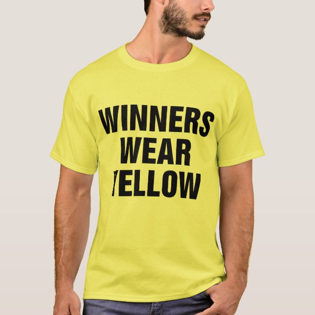 Gewinner tragen Gelb T-Shirt (Vorderseite)