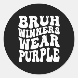 Gewinner tragen Lila Team Sports Day Game Spirit W Runder Aufkleber