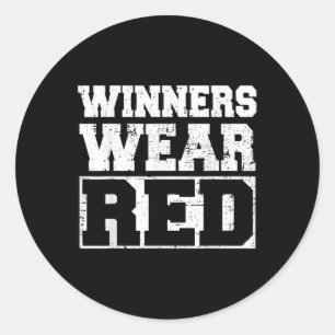 Gewinner tragen Red Funny Team Spirit Game War Cam Runder Aufkleber