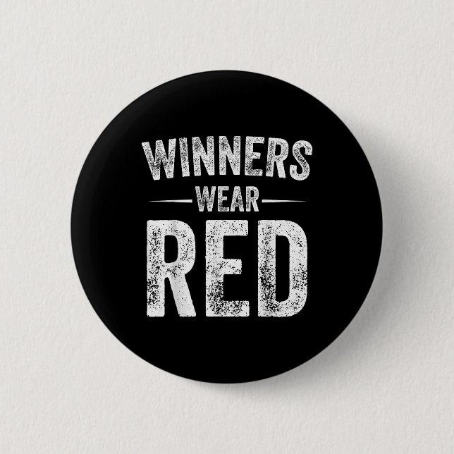 Gewinner tragen Red Team Red Game Competition Farb Button (Vorderseite)