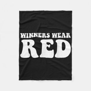 Gewinner tragen Red Team Spirit Game Competition C Fleecedecke