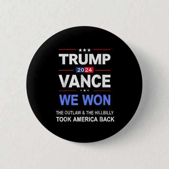 Gewinner Trump Vance Wir Gewannen Nahmen Byck Amer Button (Vorderseite)