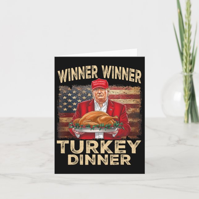 Gewinner Türkei Abendessen Erntedank Donald Tr Karte (Vorderseite)