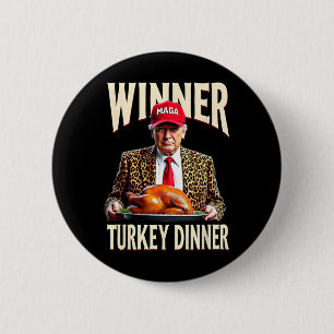 Gewinner Türkei Abendessen Funny Trump Button