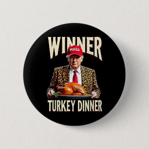 Gewinner Türkei Abendessen Funny Trump Button