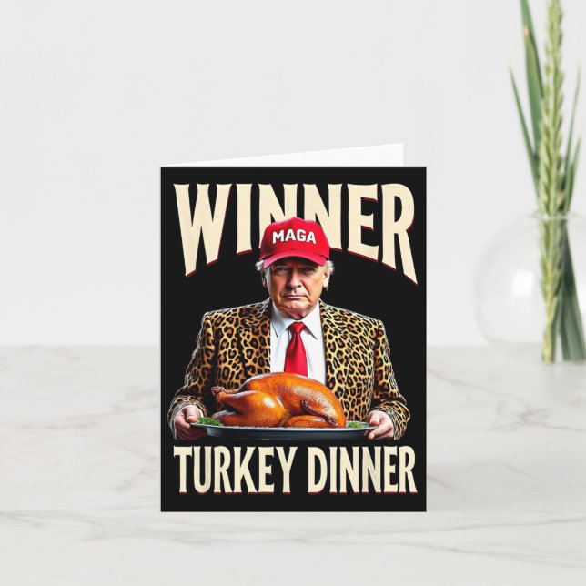 Gewinner Türkei Abendessen Funny Trump Karte (Vorderseite)