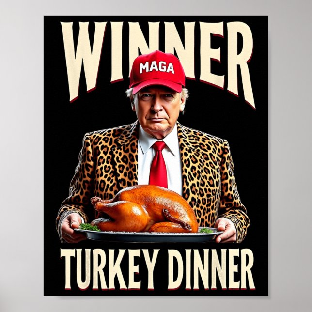 Gewinner Türkei Abendessen Funny Trump Poster (Vorne)