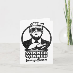 Gewinner Türkei Abendessen Funny Trump Thanksgivi Karte