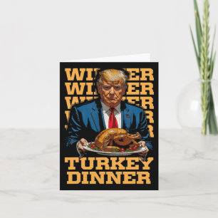 Gewinner Türkei Abendessen Funny Trump Thanksgivi Karte