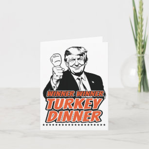 Gewinner Türkei Abendessen Funny Turkey Trump als Karte
