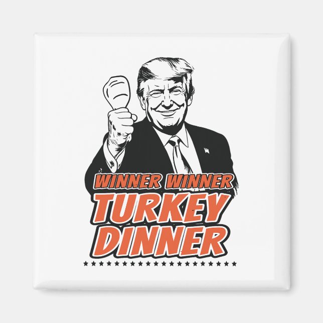 Gewinner Türkei Abendessen Funny Turkey Trump als Magnet (Vorne)