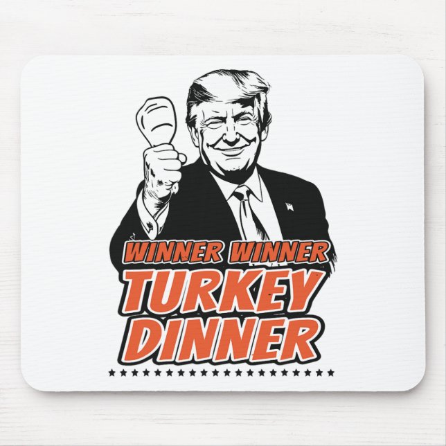 Gewinner Türkei Abendessen Funny Turkey Trump als Mousepad (Vorne)