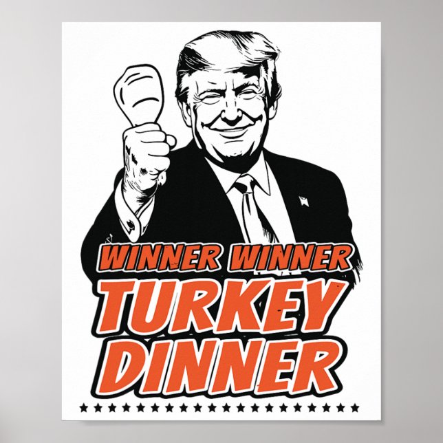 Gewinner Türkei Abendessen Funny Turkey Trump als Poster (Vorne)