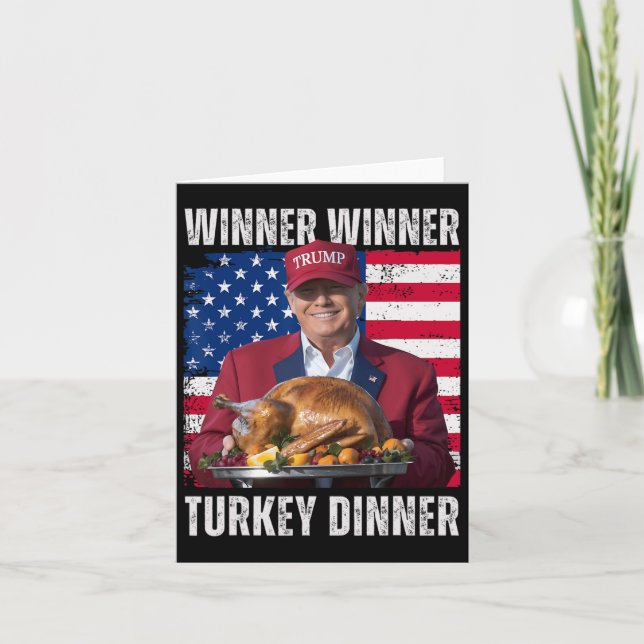 Gewinner Türkei Abendessen Spaß Funny Trump als Ge Karte (Vorderseite)