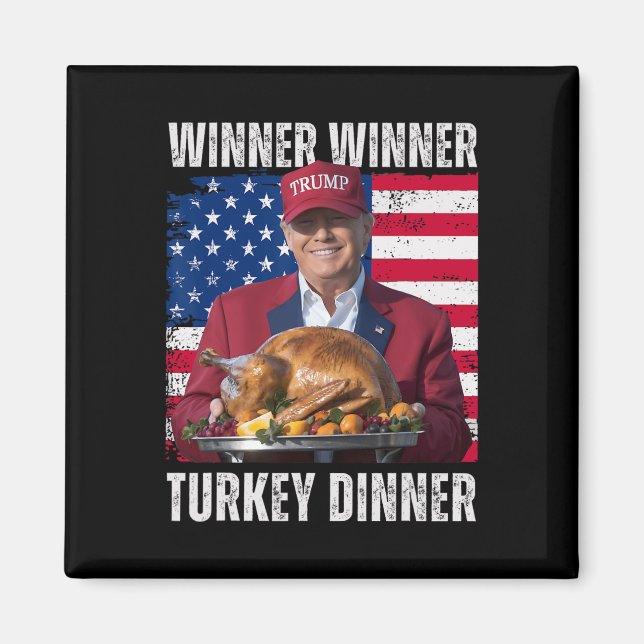 Gewinner Türkei Abendessen Spaß Funny Trump als Ge Magnet (Vorne)