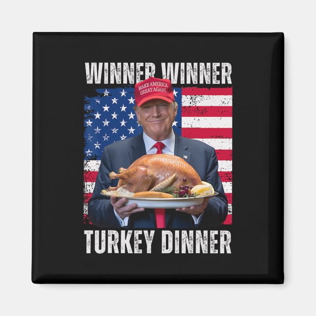 Gewinner Türkei Abendessen Spaß Funny Trump als Ge Magnet (Vorne)