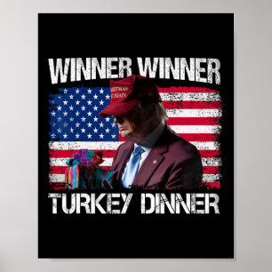 Gewinner Türkei Abendessen Spaß Funny Trump als Ge Poster