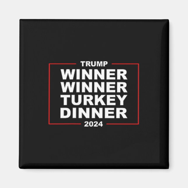 Gewinner Türkei Abendessen Trump 47 Sieg Danke Magnet (Vorne)