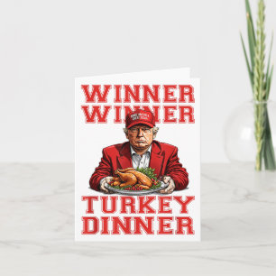 Gewinner Türkei Abendessen Trump Funny Thanksgivi Karte