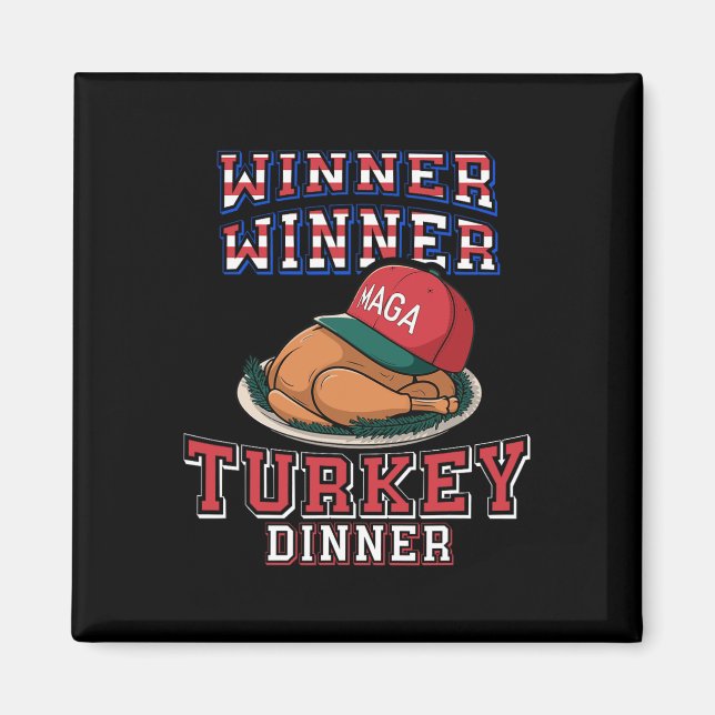 Gewinner Türkei Dinner Trump Erntedank Hum Magnet (Vorne)