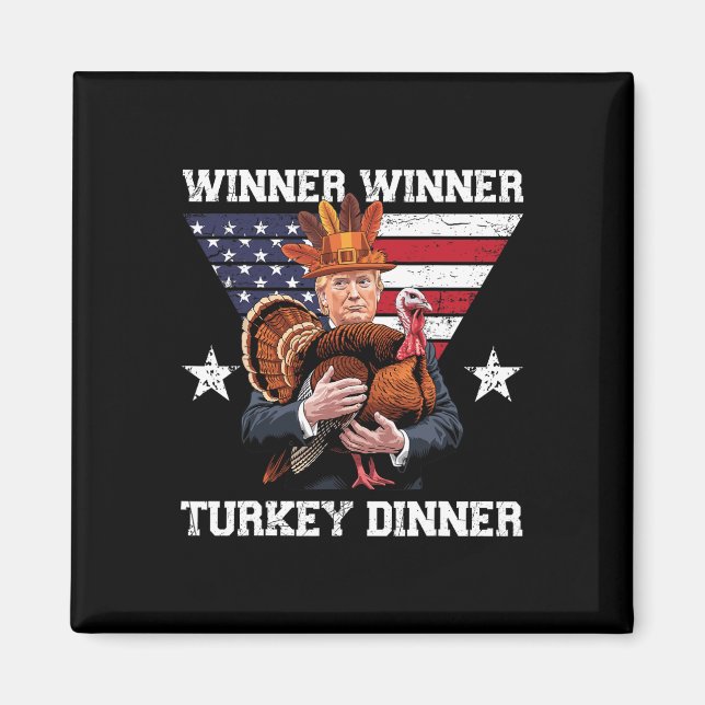 Gewinner Türkei Dinner Trump Erntedank Spaß Magnet (Vorne)
