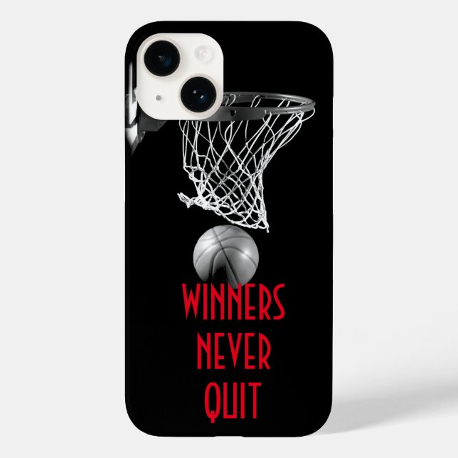 Gewinner verlassen nie Basketball Case-Mate iPhone Hülle (Rückseite)