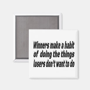 Gewinner verlieren Motivierend Angebot Magnet