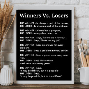 Gewinner Vs Verlierer Poster