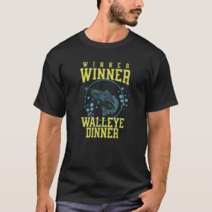 Gewinner Walleye Abendessen Funny Fish Fischer T-Shirt