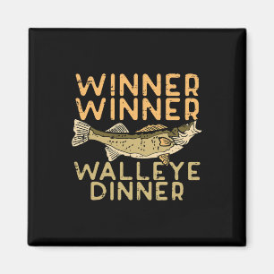 Gewinner Walleye Abendessen Funny Fisherman Men Magnet