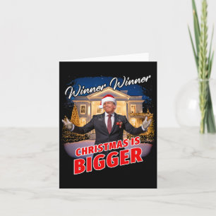 Gewinner Weihnachten ist größer - Präsident Trum Karte