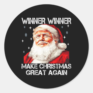 Gewinner Weihnachten wieder großartig Weihnachten Runder Aufkleber