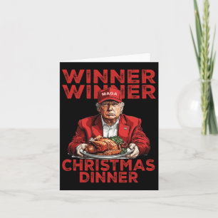 Gewinner Weihnachts-Abendessen Danke Trump Sant Karte