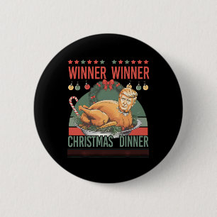 Gewinner Weihnachtsessen Funny Trump Türkei Button