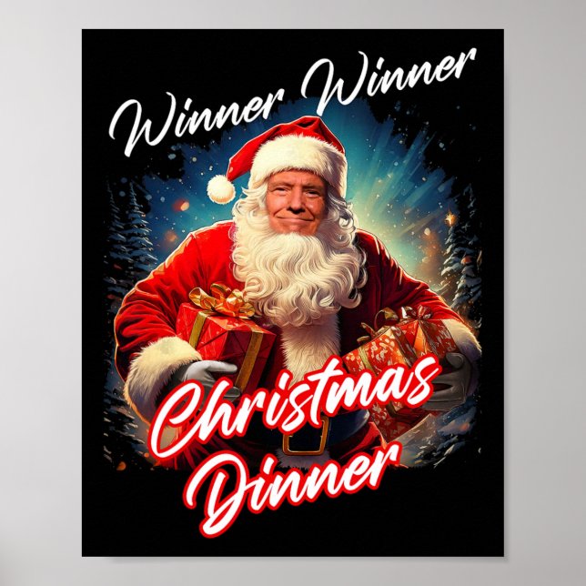 Gewinner Weihnachtsessen - Präsident Trump Poster (Vorne)