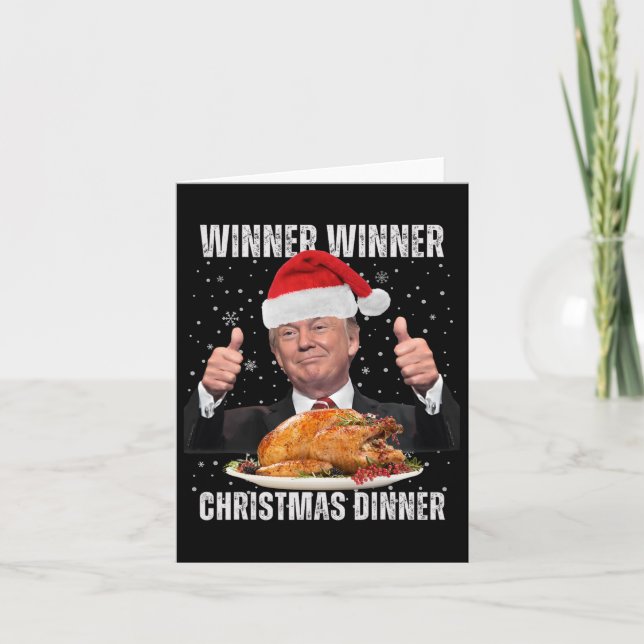Gewinner Weihnachtsessen Spaß Funny Trump X Karte (Vorderseite)