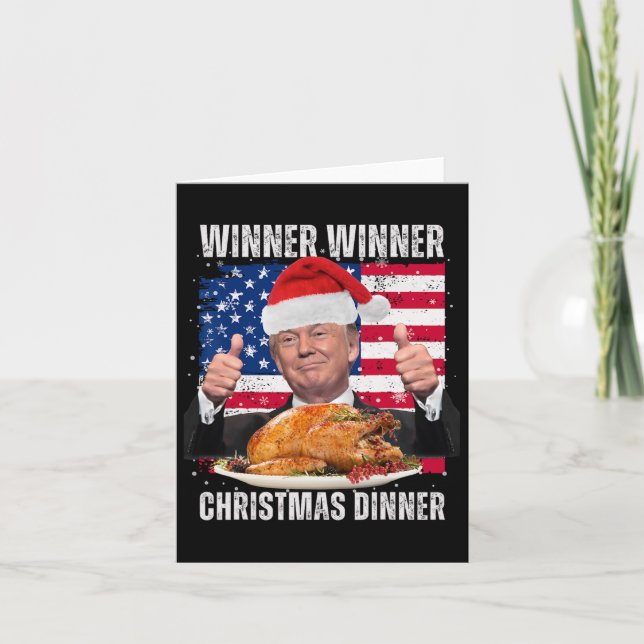Gewinner Weihnachtsessen Spaß Funny Trump X Karte (Vorderseite)