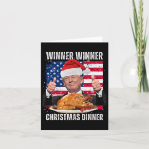 Gewinner Weihnachtsessen Spaß Funny Trump X Karte
