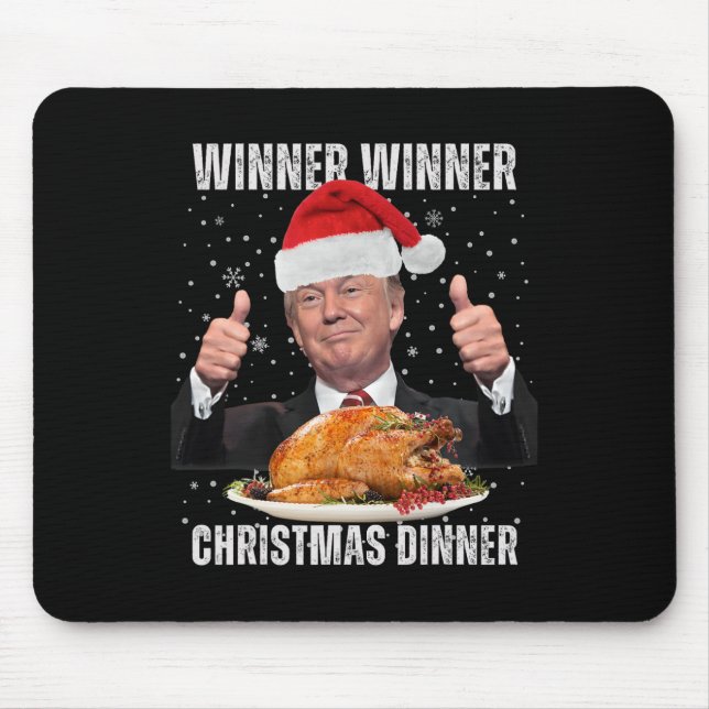 Gewinner Weihnachtsessen Spaß Funny Trump X Mousepad (Vorne)