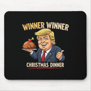 Gewinner Weihnachtsessen Trump Funny Christine Mousepad