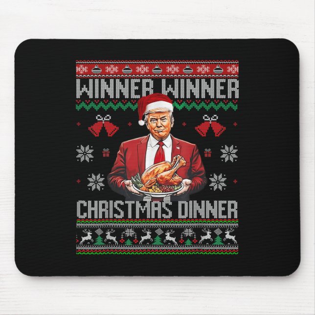 Gewinner Weihnachtsessen Weihnachtsessen Santa Tru Mousepad (Vorne)