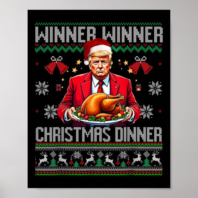 Gewinner Weihnachtsessen Weihnachtsessen Santa Tru Poster (Vorne)