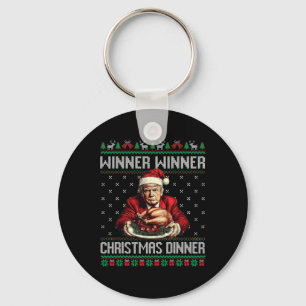 Gewinner Weihnachtsessen Weihnachtsessen Santa Tru Schlüsselanhänger