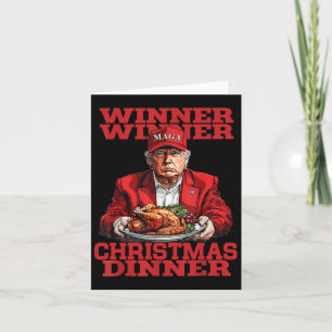Gewinner Weihnachtsessen Weihnachtsmann Trump Weih Karte