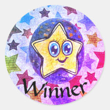Gewinner, zeichnend Sticker