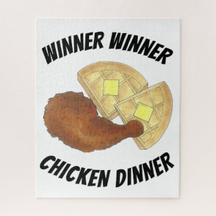 Gewinnerin Chicken Dinner Frittierte HühnerWaffeln Puzzle