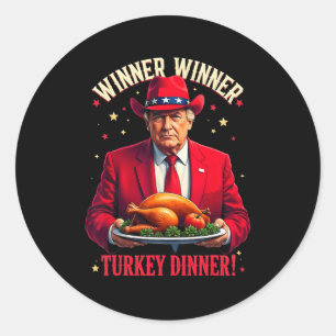 Gewinnerin Funny Sieger Türkei Dinner Trump Pjs Da Runder Aufkleber