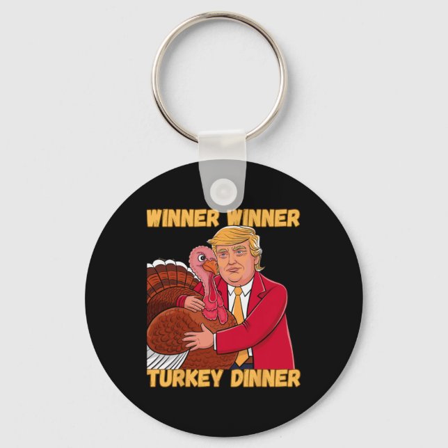 Gewinnerin Türkei Abendessen Funny Erntedank Tru Schlüsselanhänger (Vorderseite)