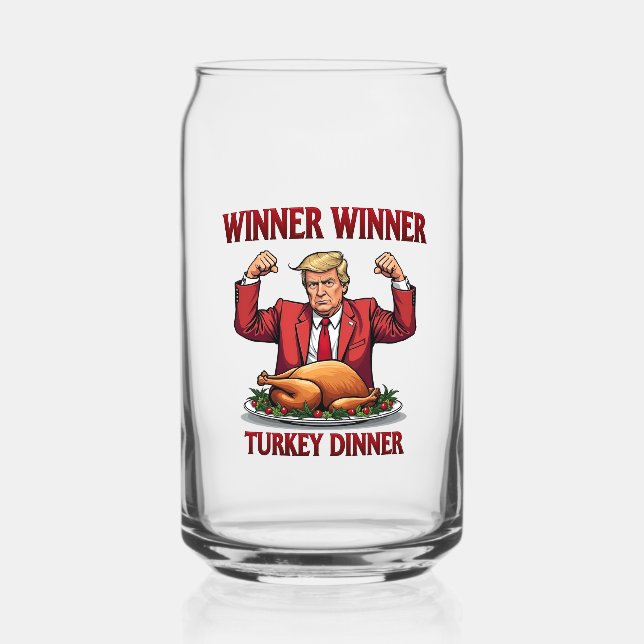 Gewinnerin Türkei Dinner Trump Erntedank Dosenglas (Vorderseite)