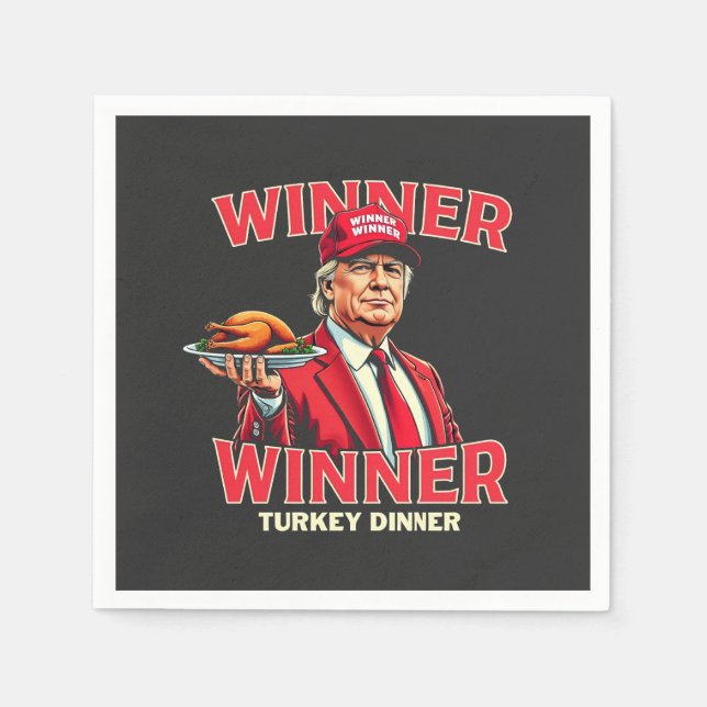 Gewinnerin Türkei Dinner Trump Erntedank Serviette (Vorderseite)